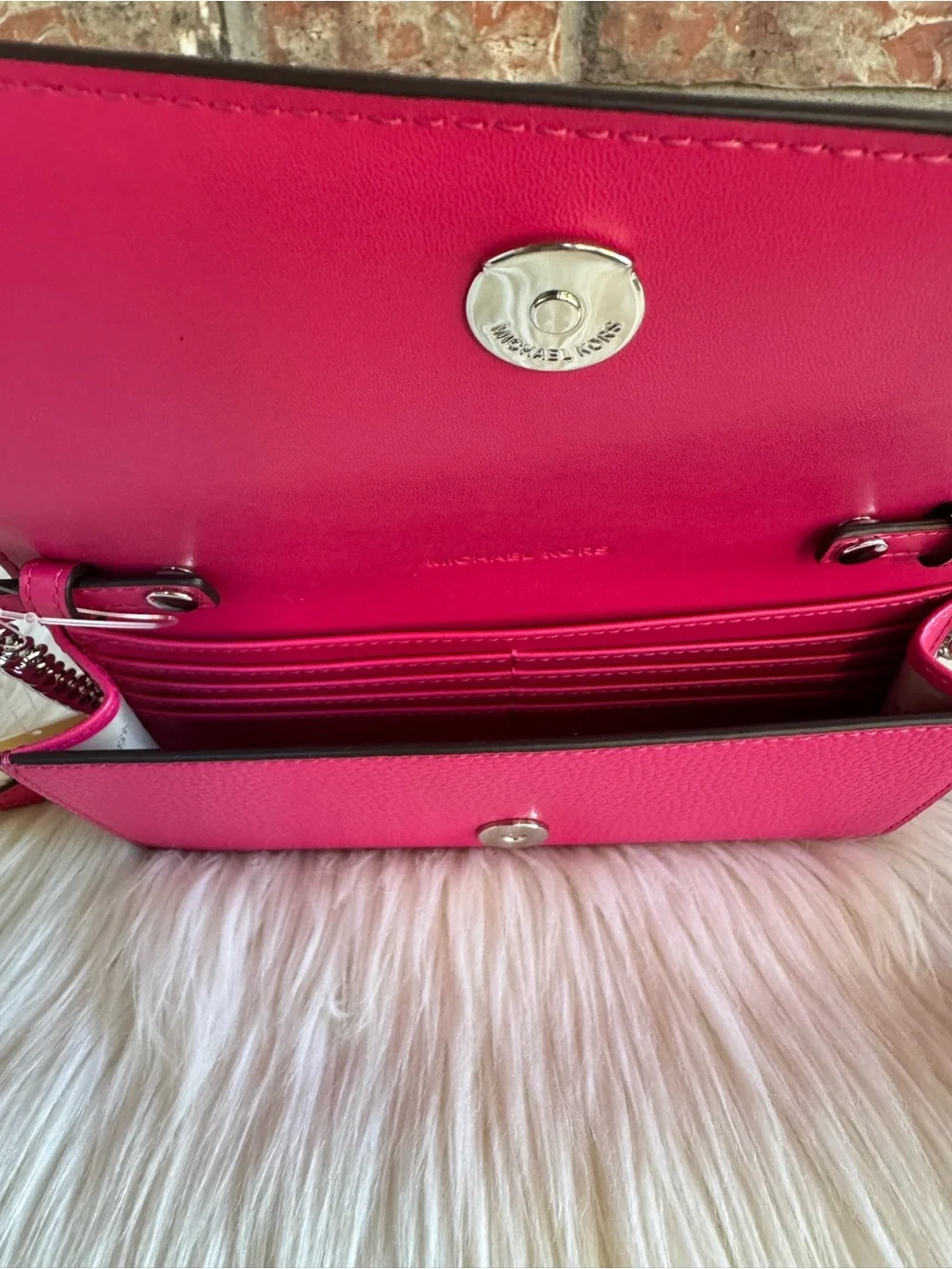 Michael Kors Pink Pebbled Leather Crossbody Bag